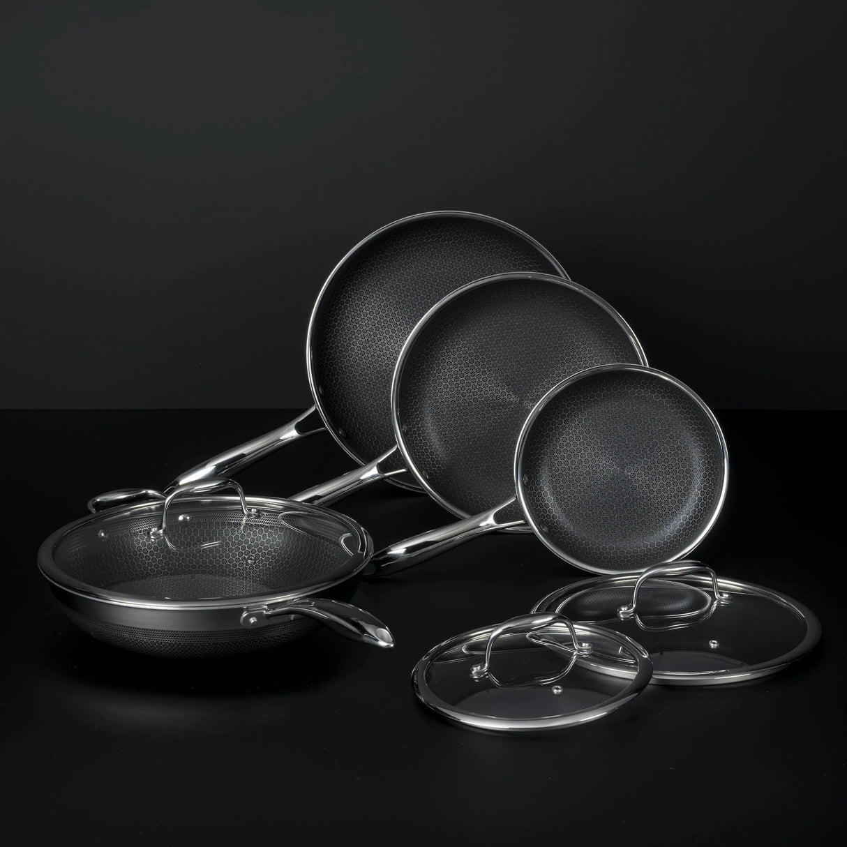HexClad 7 pc Hybrid Cookware Set